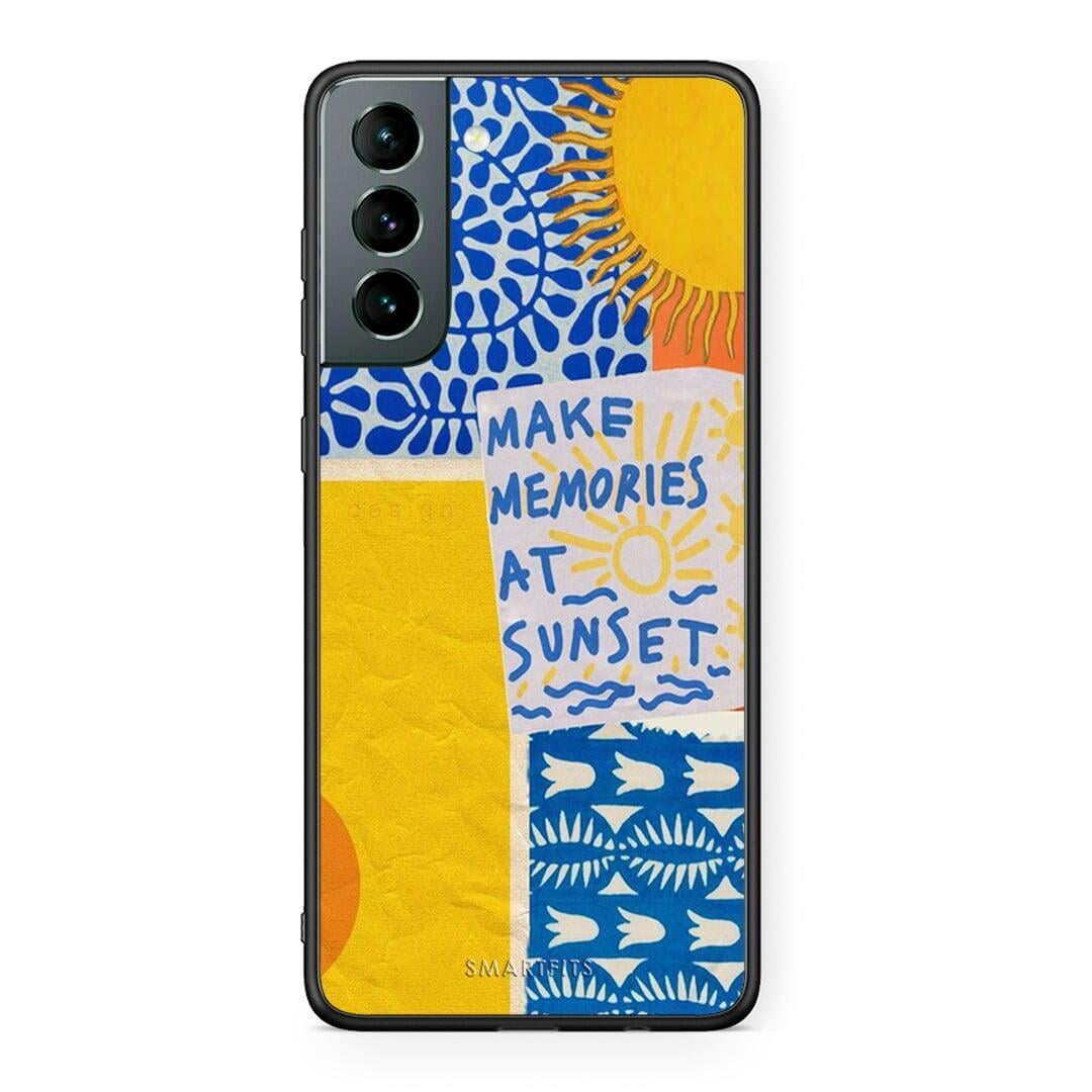 Samsung S21 Sunset Memories Θήκη από τη Smartfits με σχέδιο στο πίσω μέρος και μαύρο περίβλημα | Smartphone case with colorful back and black bezels by Smartfits