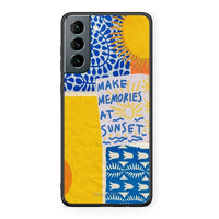 Thumbnail for Samsung S21 Sunset Memories Θήκη από τη Smartfits με σχέδιο στο πίσω μέρος και μαύρο περίβλημα | Smartphone case with colorful back and black bezels by Smartfits
