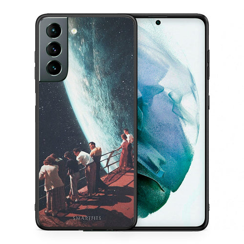 Θήκη Samsung S21 Surreal View από τη Smartfits με σχέδιο στο πίσω μέρος και μαύρο περίβλημα | Samsung S21 Surreal View case with colorful back and black bezels
