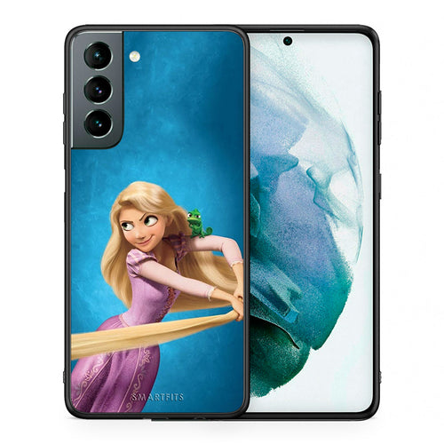 Θήκη Αγίου Βαλεντίνου Samsung S21 Tangled 2 από τη Smartfits με σχέδιο στο πίσω μέρος και μαύρο περίβλημα | Samsung S21 Tangled 2 case with colorful back and black bezels