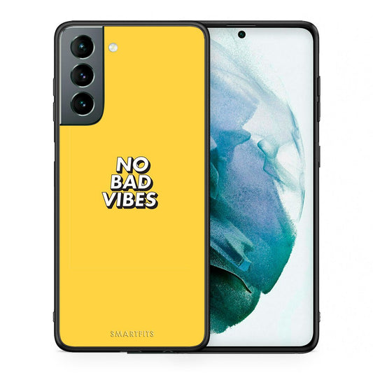 Θήκη Samsung S21 Vibes Text από τη Smartfits με σχέδιο στο πίσω μέρος και μαύρο περίβλημα | Samsung S21 Vibes Text case with colorful back and black bezels