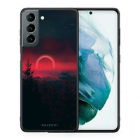 Thumbnail for Θήκη Samsung S21 Sunset Tropic από τη Smartfits με σχέδιο στο πίσω μέρος και μαύρο περίβλημα | Samsung S21 Sunset Tropic case with colorful back and black bezels