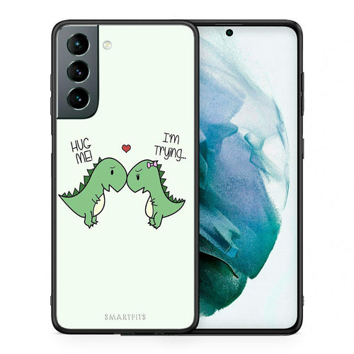 Θήκη Samsung S21 Rex Valentine από τη Smartfits με σχέδιο στο πίσω μέρος και μαύρο περίβλημα | Samsung S21 Rex Valentine case with colorful back and black bezels