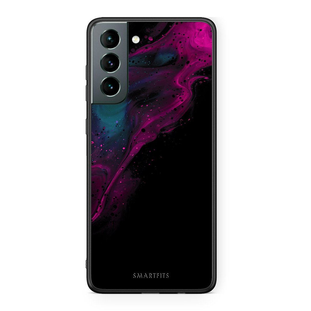 4 - Samsung S21 Pink Black Watercolor case, cover, bumper