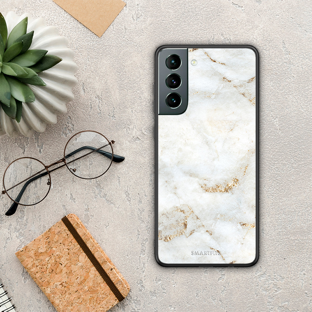 White Gold Marble - Samsung Galaxy S21 θήκη