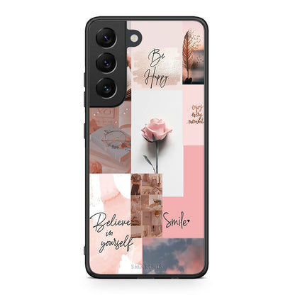 Samsung S22 Aesthetic Collage θήκη από τη Smartfits με σχέδιο στο πίσω μέρος και μαύρο περίβλημα | Smartphone case with colorful back and black bezels by Smartfits
