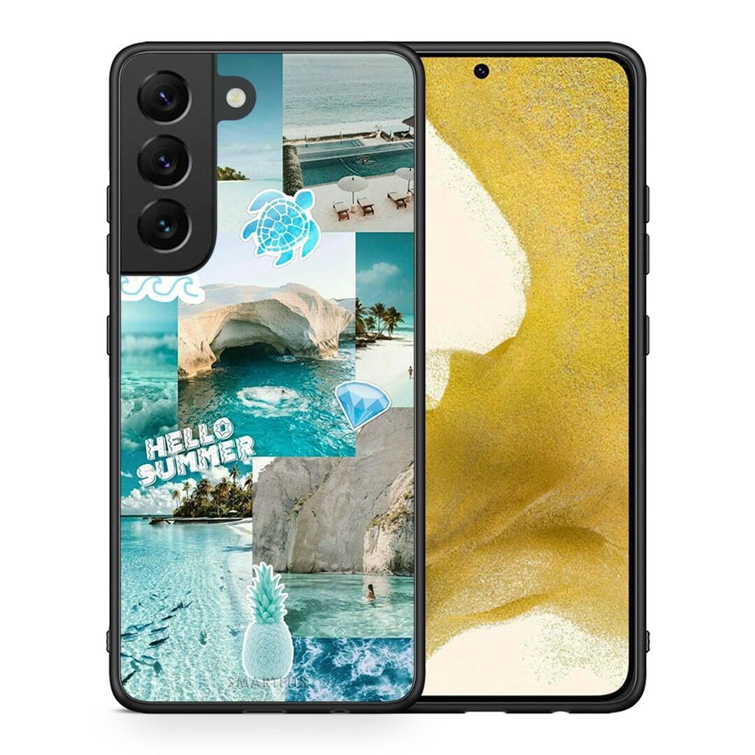 Θήκη Samsung S22 Aesthetic Summer από τη Smartfits με σχέδιο στο πίσω μέρος και μαύρο περίβλημα | Samsung S22 Aesthetic Summer case with colorful back and black bezels