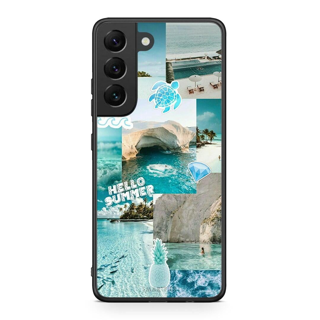 Samsung S22 Aesthetic Summer Θήκη από τη Smartfits με σχέδιο στο πίσω μέρος και μαύρο περίβλημα | Smartphone case with colorful back and black bezels by Smartfits