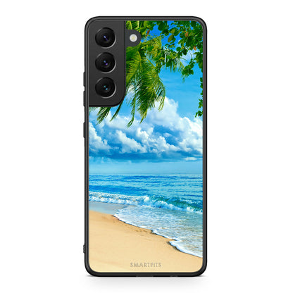 Samsung S22 Beautiful Beach θήκη από τη Smartfits με σχέδιο στο πίσω μέρος και μαύρο περίβλημα | Smartphone case with colorful back and black bezels by Smartfits