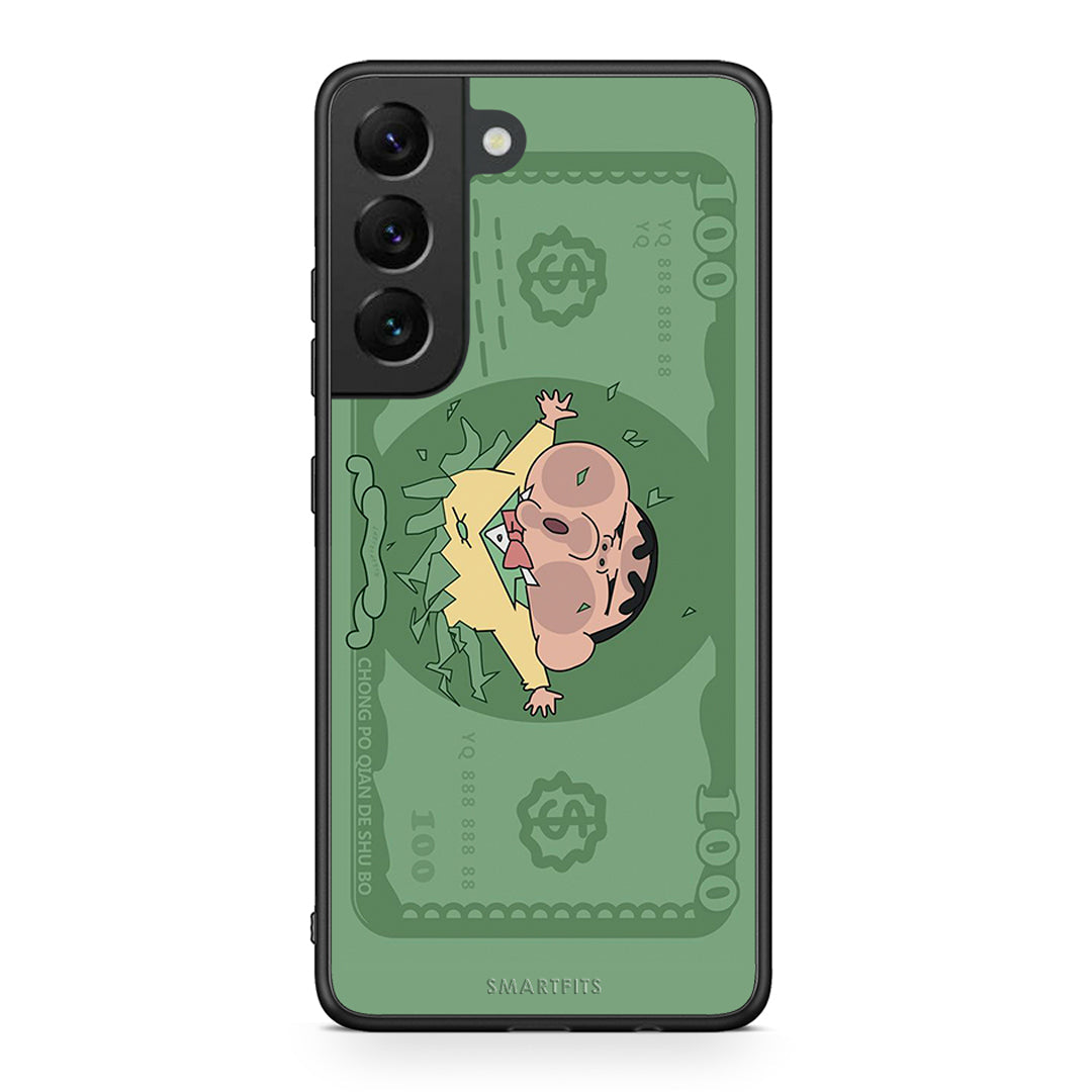Samsung S22 Big Money Θήκη Αγίου Βαλεντίνου από τη Smartfits με σχέδιο στο πίσω μέρος και μαύρο περίβλημα | Smartphone case with colorful back and black bezels by Smartfits