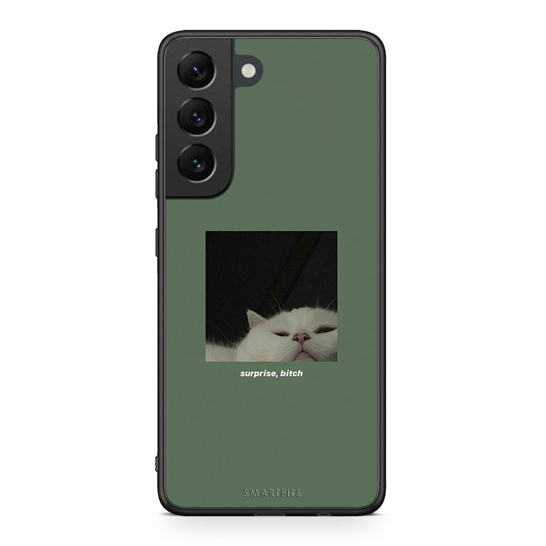 Samsung S22 Bitch Surprise θήκη από τη Smartfits με σχέδιο στο πίσω μέρος και μαύρο περίβλημα | Smartphone case with colorful back and black bezels by Smartfits