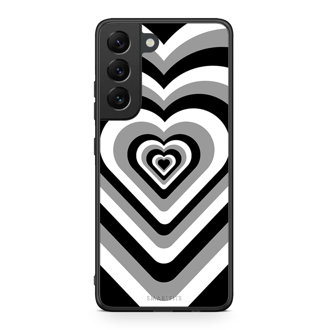 Samsung S22 Black Hearts θήκη από τη Smartfits με σχέδιο στο πίσω μέρος και μαύρο περίβλημα | Smartphone case with colorful back and black bezels by Smartfits