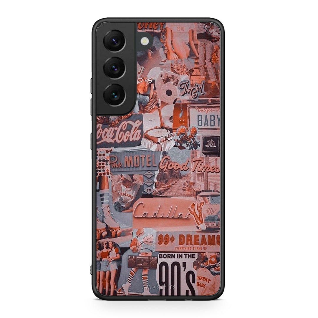 Samsung S22 Born In 90s θήκη από τη Smartfits με σχέδιο στο πίσω μέρος και μαύρο περίβλημα | Smartphone case with colorful back and black bezels by Smartfits