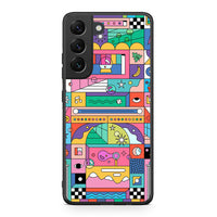 Thumbnail for Samsung S22 Bubbles Soap θήκη από τη Smartfits με σχέδιο στο πίσω μέρος και μαύρο περίβλημα | Smartphone case with colorful back and black bezels by Smartfits