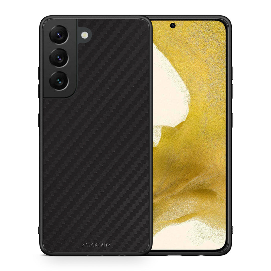 Θήκη Samsung S22 Carbon Black από τη Smartfits με σχέδιο στο πίσω μέρος και μαύρο περίβλημα | Samsung S22 Carbon Black case with colorful back and black bezels