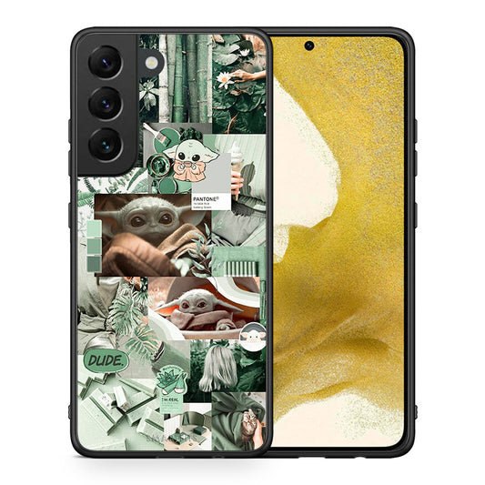 Θήκη Αγίου Βαλεντίνου Samsung S22 Collage Dude από τη Smartfits με σχέδιο στο πίσω μέρος και μαύρο περίβλημα | Samsung S22 Collage Dude case with colorful back and black bezels