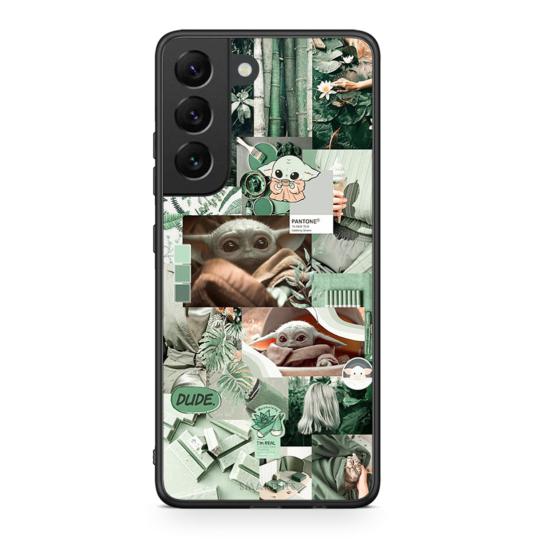 Samsung S22 Collage Dude Θήκη Αγίου Βαλεντίνου από τη Smartfits με σχέδιο στο πίσω μέρος και μαύρο περίβλημα | Smartphone case with colorful back and black bezels by Smartfits