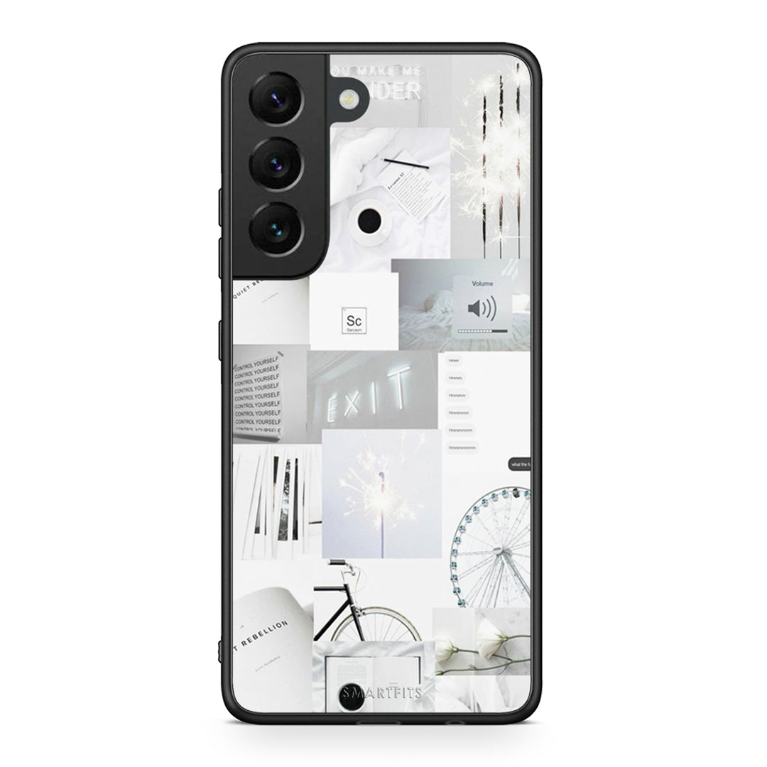Samsung S22 Collage Make Me Wonder Θήκη Αγίου Βαλεντίνου από τη Smartfits με σχέδιο στο πίσω μέρος και μαύρο περίβλημα | Smartphone case with colorful back and black bezels by Smartfits