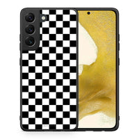 Thumbnail for Θήκη Samsung S22 Squares Geometric από τη Smartfits με σχέδιο στο πίσω μέρος και μαύρο περίβλημα | Samsung S22 Squares Geometric case with colorful back and black bezels