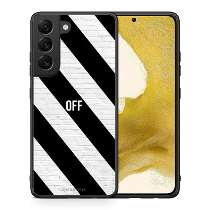 Θήκη Samsung S22 Get Off από τη Smartfits με σχέδιο στο πίσω μέρος και μαύρο περίβλημα | Samsung S22 Get Off case with colorful back and black bezels