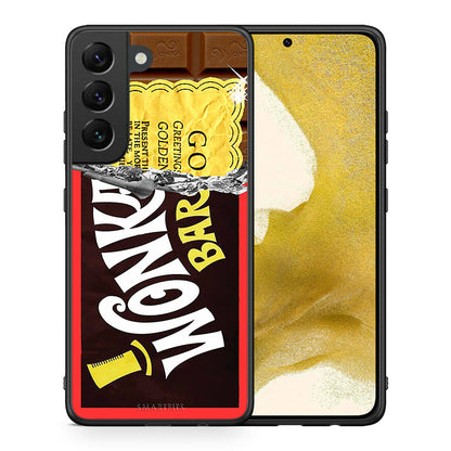 Θήκη Samsung S22 Golden Ticket από τη Smartfits με σχέδιο στο πίσω μέρος και μαύρο περίβλημα | Samsung S22 Golden Ticket case with colorful back and black bezels