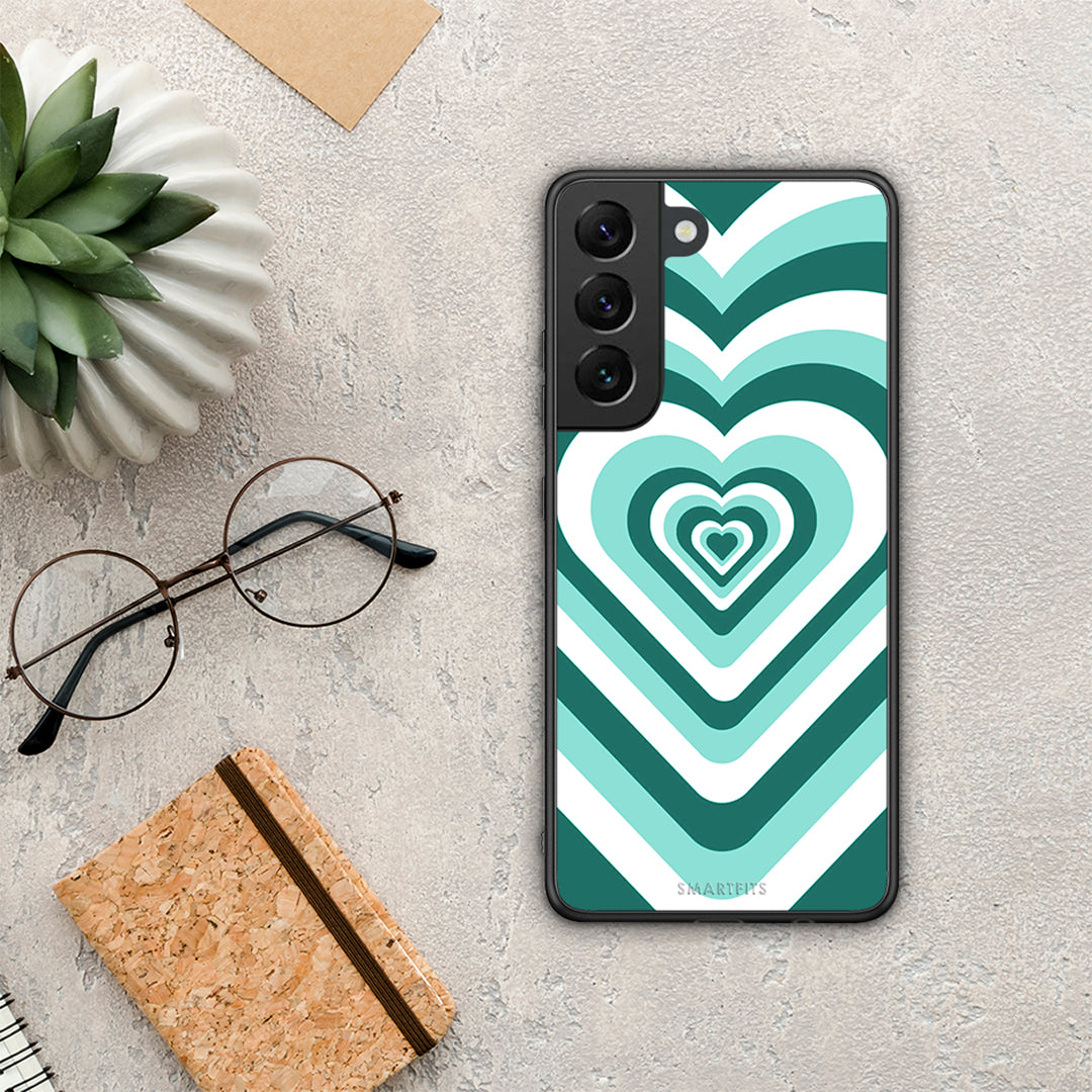 Green Hearts - Samsung Galaxy S22 θήκη