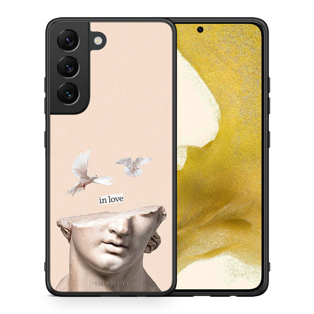 Θήκη Samsung S22 In Love από τη Smartfits με σχέδιο στο πίσω μέρος και μαύρο περίβλημα | Samsung S22 In Love case with colorful back and black bezels