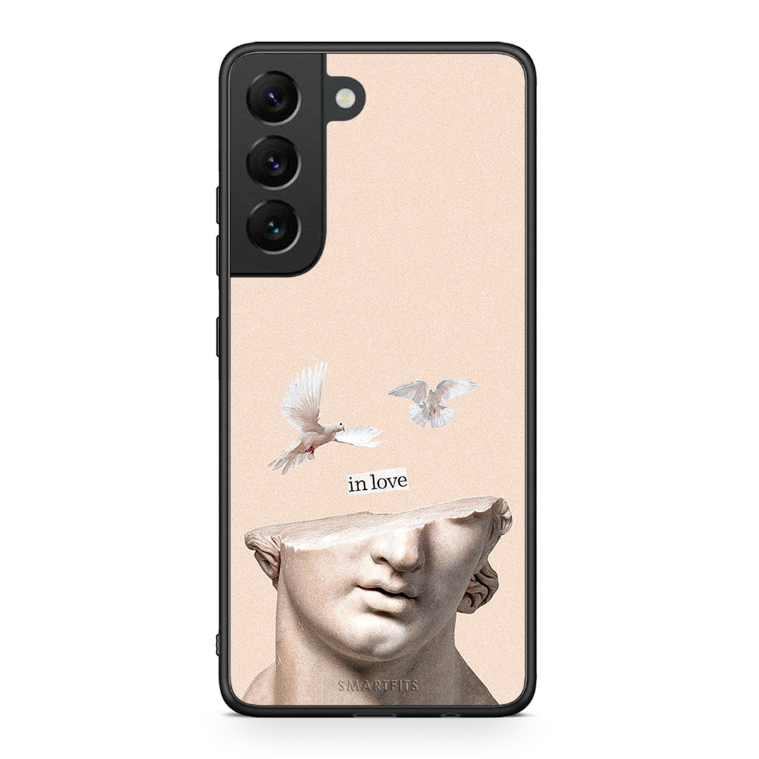 Samsung S22 In Love θήκη από τη Smartfits με σχέδιο στο πίσω μέρος και μαύρο περίβλημα | Smartphone case with colorful back and black bezels by Smartfits