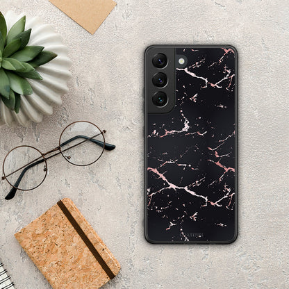 Marble Black Rosegold - Samsung Galaxy S22 θήκη