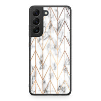 Thumbnail for 44 - Samsung S22 Gold Geometric Marble case, cover, bumper