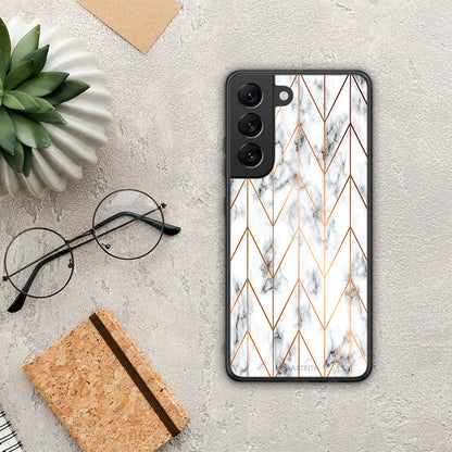 Marble Gold Geometric - Samsung Galaxy S22 θήκη