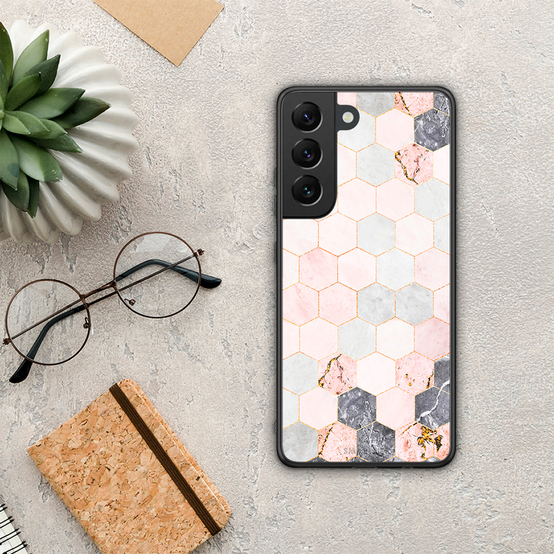 Marble Hexagon Pink - Samsung Galaxy S22 θήκη