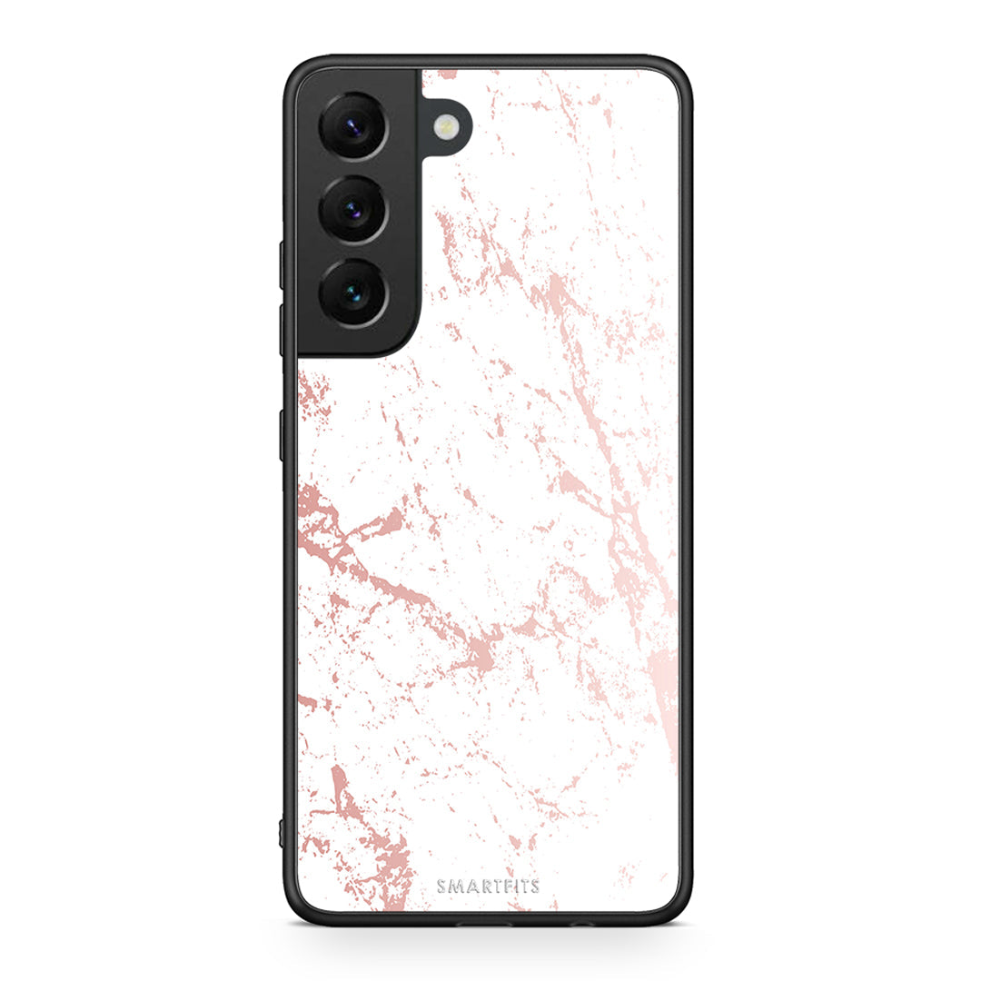 116 - Samsung S22 Pink Splash Marble case, cover, bumper