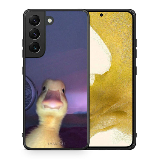 Θήκη Samsung S22 Meme Duck από τη Smartfits με σχέδιο στο πίσω μέρος και μαύρο περίβλημα | Samsung S22 Meme Duck case with colorful back and black bezels
