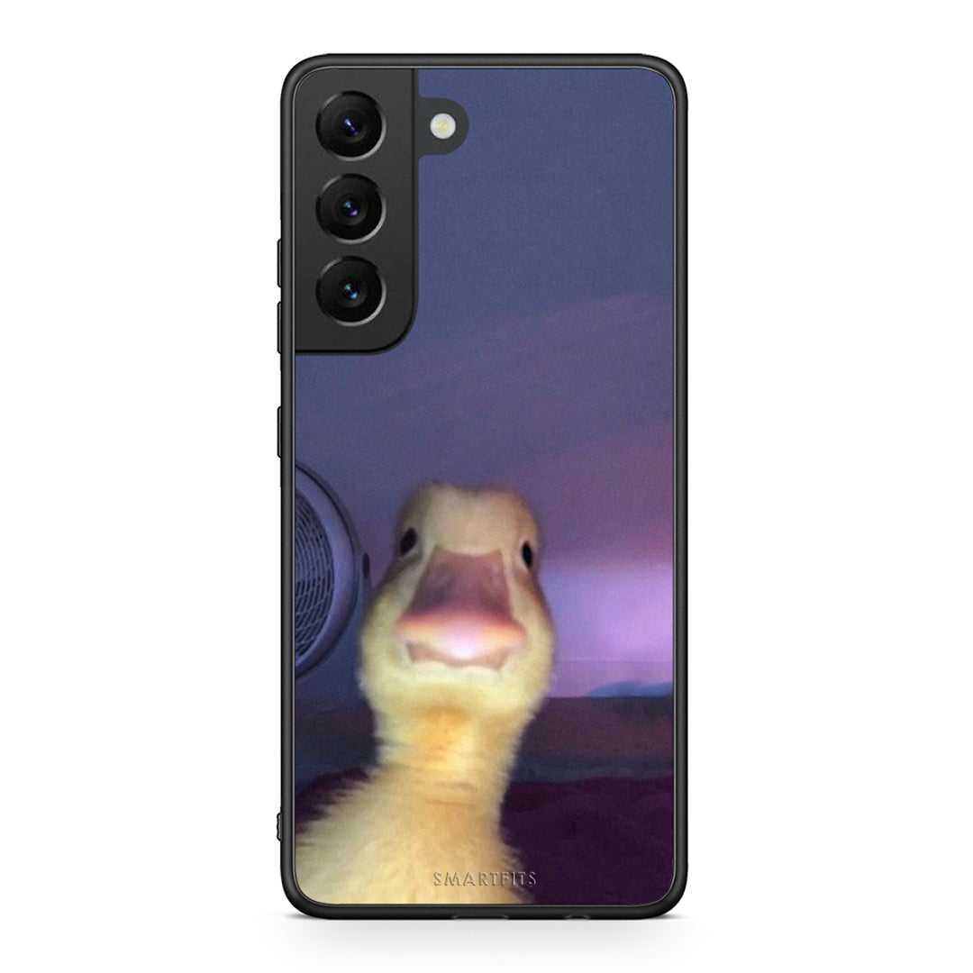 Samsung S22 Meme Duck θήκη από τη Smartfits με σχέδιο στο πίσω μέρος και μαύρο περίβλημα | Smartphone case with colorful back and black bezels by Smartfits