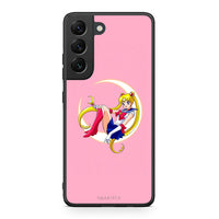 Thumbnail for Samsung S22 Moon Girl θήκη από τη Smartfits με σχέδιο στο πίσω μέρος και μαύρο περίβλημα | Smartphone case with colorful back and black bezels by Smartfits
