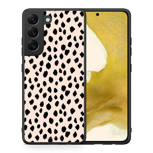 Θήκη Samsung S22 New Polka Dots από τη Smartfits με σχέδιο στο πίσω μέρος και μαύρο περίβλημα | Samsung S22 New Polka Dots case with colorful back and black bezels