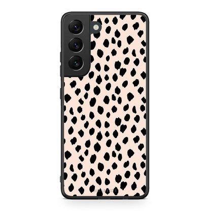 Samsung S22 New Polka Dots θήκη από τη Smartfits με σχέδιο στο πίσω μέρος και μαύρο περίβλημα | Smartphone case with colorful back and black bezels by Smartfits