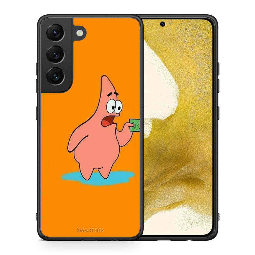 Θήκη Αγίου Βαλεντίνου Samsung S22 No Money 1 από τη Smartfits με σχέδιο στο πίσω μέρος και μαύρο περίβλημα | Samsung S22 No Money 1 case with colorful back and black bezels