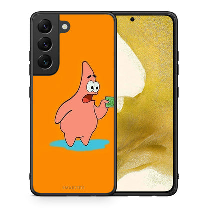 Θήκη Αγίου Βαλεντίνου Samsung S22 No Money 1 από τη Smartfits με σχέδιο στο πίσω μέρος και μαύρο περίβλημα | Samsung S22 No Money 1 case with colorful back and black bezels