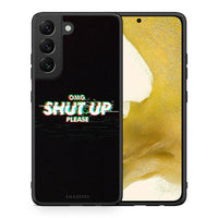 Thumbnail for Θήκη Samsung S22 OMG ShutUp από τη Smartfits με σχέδιο στο πίσω μέρος και μαύρο περίβλημα | Samsung S22 OMG ShutUp case with colorful back and black bezels