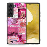 Thumbnail for Θήκη Αγίου Βαλεντίνου Samsung S22 Pink Love από τη Smartfits με σχέδιο στο πίσω μέρος και μαύρο περίβλημα | Samsung S22 Pink Love case with colorful back and black bezels