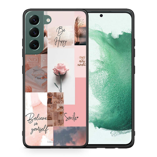 Θήκη Samsung S22 Plus Aesthetic Collage από τη Smartfits με σχέδιο στο πίσω μέρος και μαύρο περίβλημα | Samsung S22 Plus Aesthetic Collage case with colorful back and black bezels