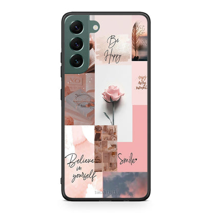 Samsung S22 Plus Aesthetic Collage θήκη από τη Smartfits με σχέδιο στο πίσω μέρος και μαύρο περίβλημα | Smartphone case with colorful back and black bezels by Smartfits