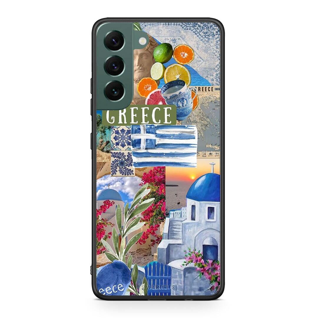 Samsung S22 Plus All Greek Θήκη από τη Smartfits με σχέδιο στο πίσω μέρος και μαύρο περίβλημα | Smartphone case with colorful back and black bezels by Smartfits