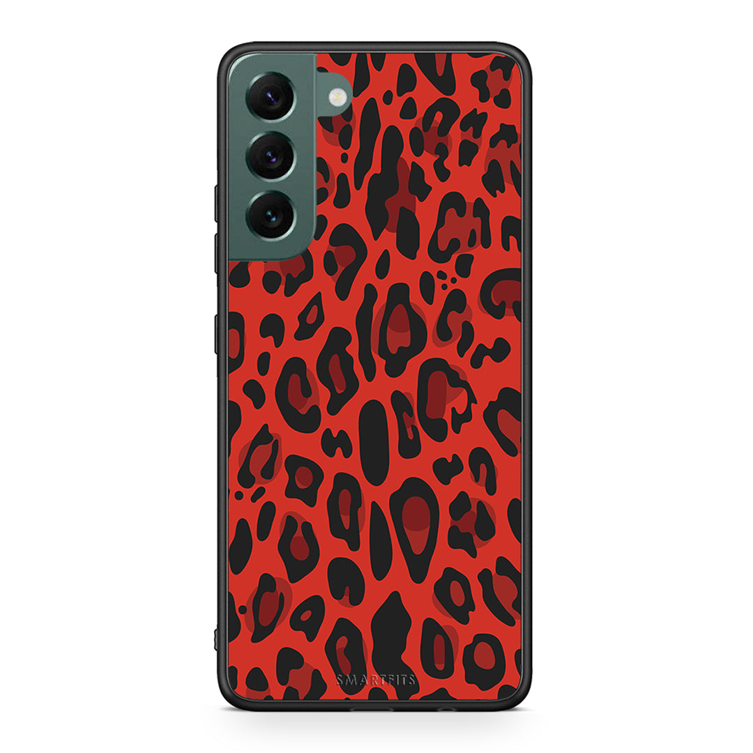 4 - Samsung S22 Plus Red Leopard Animal case, cover, bumper