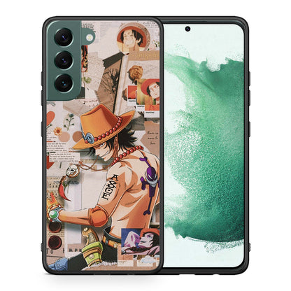 Θήκη Samsung S22 Plus Anime Collage από τη Smartfits με σχέδιο στο πίσω μέρος και μαύρο περίβλημα | Samsung S22 Plus Anime Collage case with colorful back and black bezels