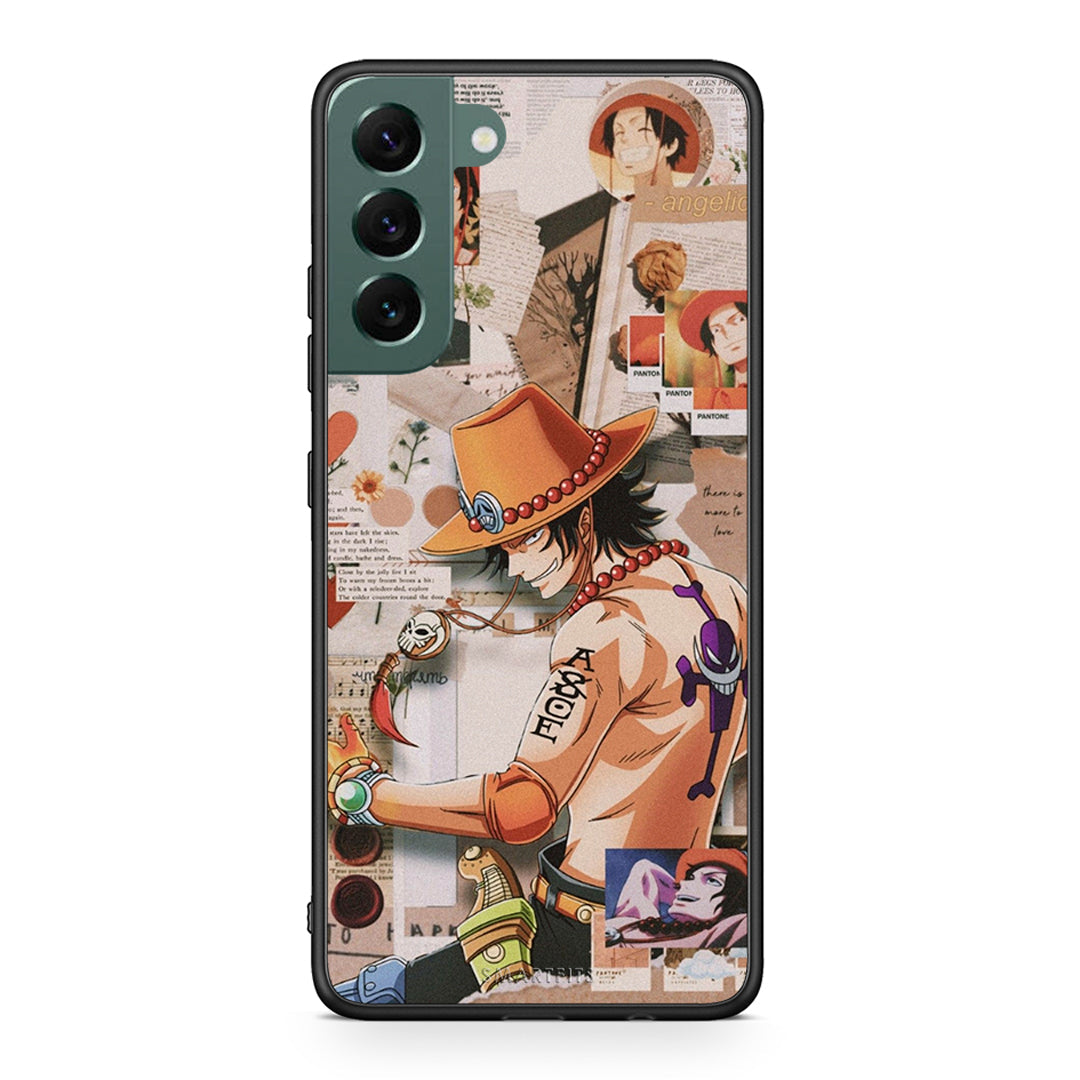 Samsung S22 Plus Anime Collage θήκη από τη Smartfits με σχέδιο στο πίσω μέρος και μαύρο περίβλημα | Smartphone case with colorful back and black bezels by Smartfits