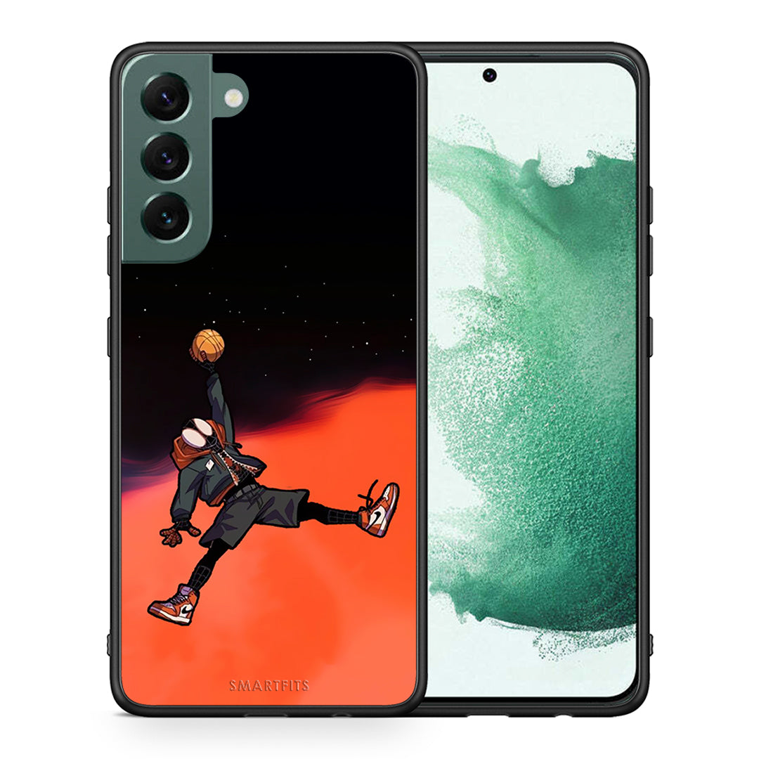 Θήκη Samsung S22 Plus Basketball Hero από τη Smartfits με σχέδιο στο πίσω μέρος και μαύρο περίβλημα | Samsung S22 Plus Basketball Hero case with colorful back and black bezels