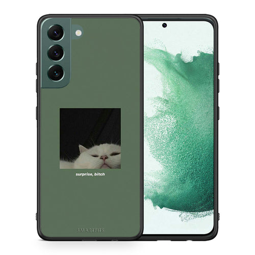 Θήκη Samsung S22 Plus Bitch Surprise από τη Smartfits με σχέδιο στο πίσω μέρος και μαύρο περίβλημα | Samsung S22 Plus Bitch Surprise case with colorful back and black bezels